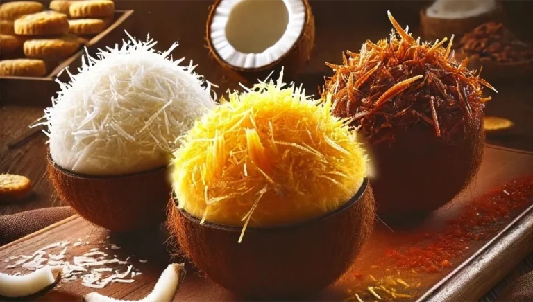 Cocadas de coco horneadas sobre una bandeja