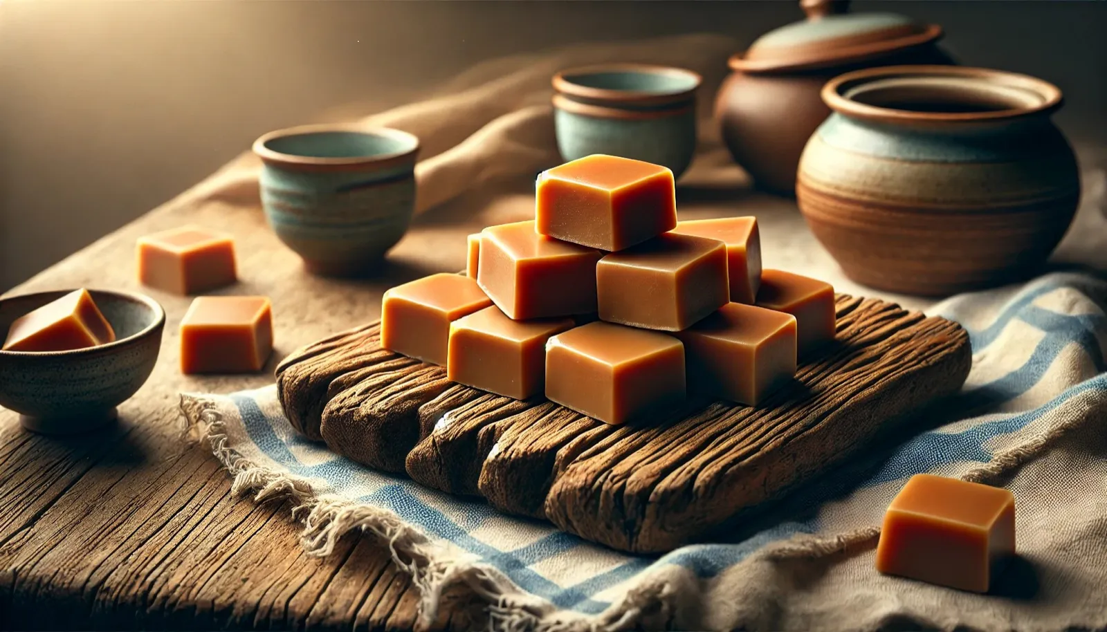 Panelitas de leche cortadas en cuadros