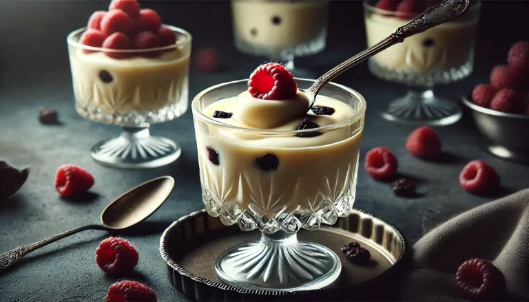 Postre de natas servido en copa con canela