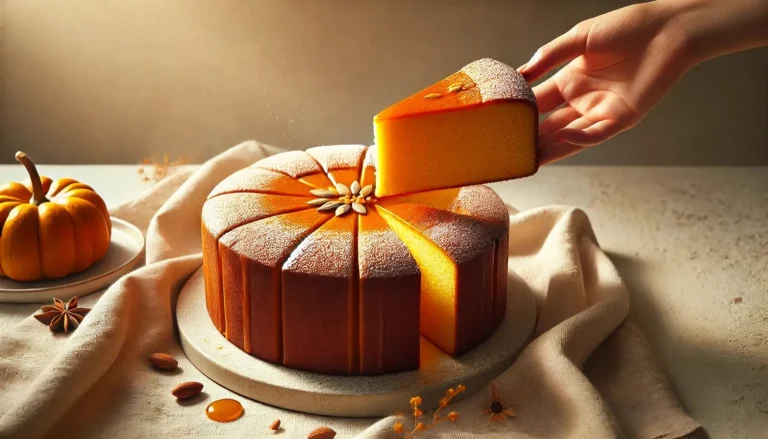 Torta de ahuyama recién horneada