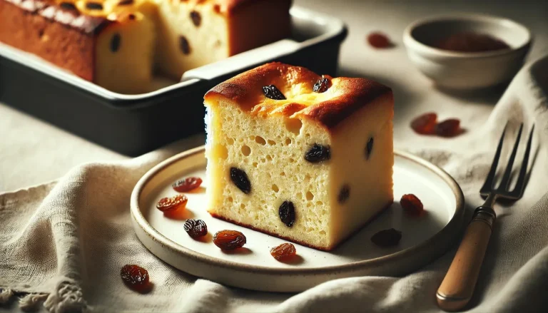 Torta de pan con canela y pasas